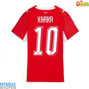 Billiga Schweiz Granit Xhaka #10 Hemmatröja Dam VM 2026 Kortärmad